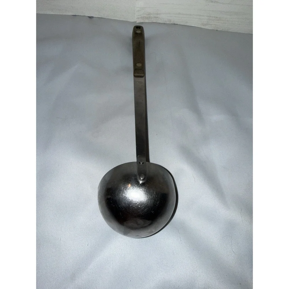 Vtg MAID OF HONOR Stainless Soup Ladle Wooden Handle w/ Spout Made In The USA‎